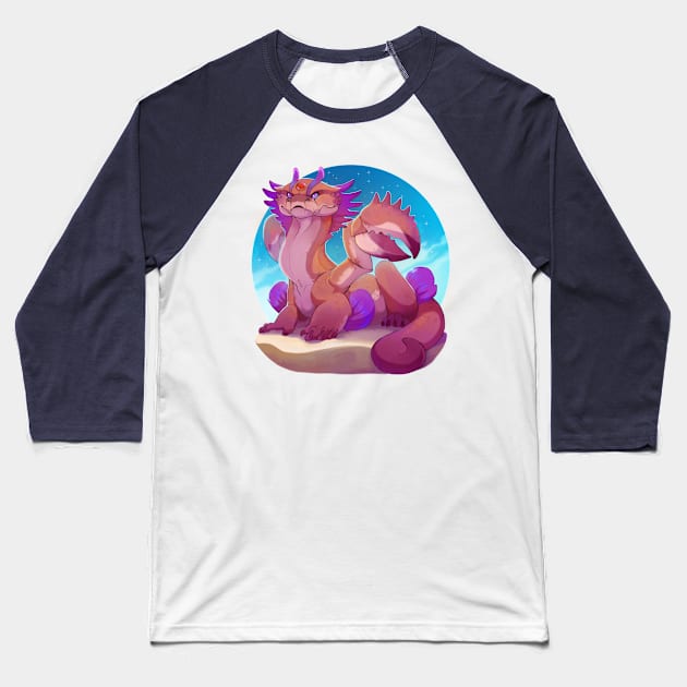 Cancer dragon Baseball T-Shirt by Grimmla